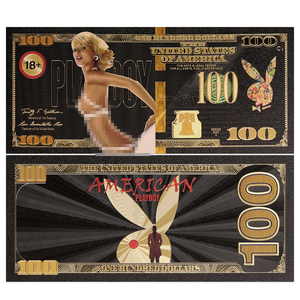 Billet de banque en plastique doré, coloré, sexy et original, design personnalisé 2026, thème anime noir, pour collection - Product Image 4
