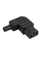 Adaptateur convertisseur CA à angle de 90 degrés, prise femelle C14 3 pôles 320 3 broches, prise mâle C13, 10A 250V, en cuivre et laiton