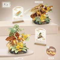 LOZ Insecto Cigada: Modelos de Exhibición Científica Populares, Kit de Rompecabezas de Partículas Pequeñas de Alta Dificultad, Sets de Bloques de Construcción de Regalo