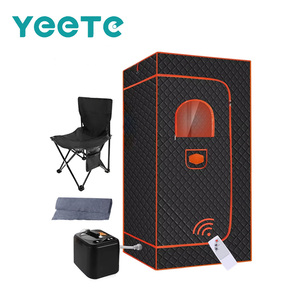YEETE ポータブル折りたたみ式スチームサウナテント - 家庭用全身ウェットスチームスパ、寝室/別荘で素早く設置可能 - Product Image 1
