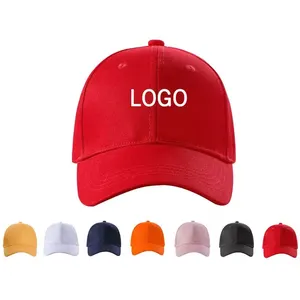 Promosi katun 6 Panel dapat disesuaikan olahraga Logo OEM topi bisbol Golf polos kosong