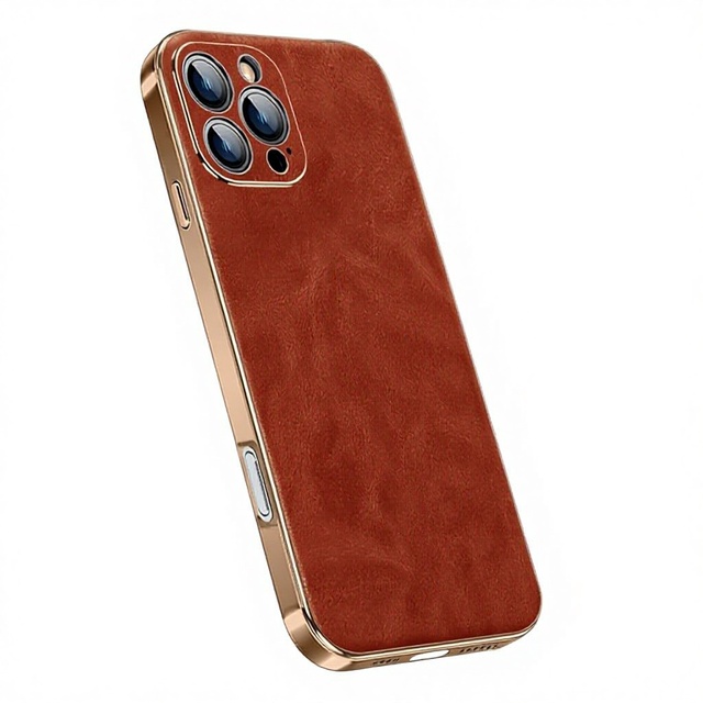 For 17 Series Genuine Leather Handmade Luxury Phone Case Customized Logo Magnetic Shockproof Features Multi Colors Available
