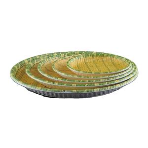 Plateau rond en mélamine à motif de bambou créatif, assiettes en bois de mélamine incassables, 100% mélamine, plat de service pour restaurant - Product Image 2