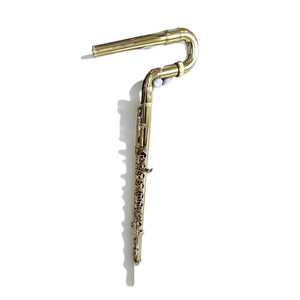 Flûte <span class=keywords><strong>basse</strong></span> convertible de haute qualité en laiton doré avec corps en laiton et trous fermés en ligne, avec 2 modes de jeu horizontal et vertical (JFL-512) - Product Image 1