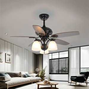 Luz de <span class=keywords><strong>ventilador</strong></span> de <span class=keywords><strong>techo</strong></span> Retro de 52 pulgadas Luz de <span class=keywords><strong>ventilador</strong></span> de control remoto de 3 velocidades para hoteles comerciales - Product Image 5