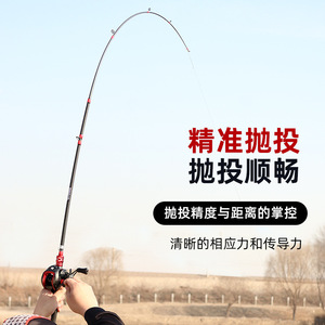 Lure Rod Carbon Fiber Medium Fast Action Spinning Casting Rod For River Sea Fishing With Sic Guides Red Gray Aluminum Parts - Product Image 4