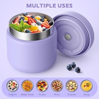 Thermos à soupe en pot alimentaire isolé de couleur personnalisée pour enfants adultes en acier inoxydable fiole de boîte à lunch sous vide
