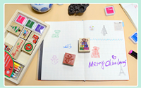 Tampon journal en bois personnalisé pour enfants kit de tampons en caoutchouc enseignant bébé jouet scrapbooking animal noël ferme tampons en bois ensemble