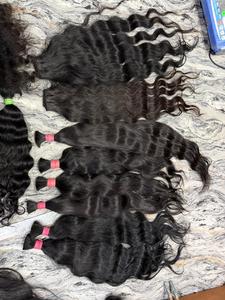 Cabello Humano Natural Ondulado de un Solo Donante, Cabello Virgen sin Procesar en Paquetes para Extensiones, Fabricación de Pelucas y Uso en Salones - Product Image 2
