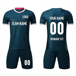 Maillot de football personnalisé pour homme, manches courtes, col en V, évacuation de l'humidité, nom et numéro de l'équipe, uniforme de football pour adulte, toutes saisons - Product Image 1