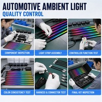 PCS I04 Kit de 6 Lumières LED RGBIC Double Rangée pour Effet Sous-Éclairage, Contrôle par Application, Couleurs Rêveuses, Étanche IP68