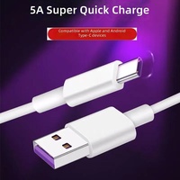 Câble USB-A vers Type-C à charge rapide de type T 5A avec gaine en PVC pour téléphones mobiles - Vente en gros d'usine