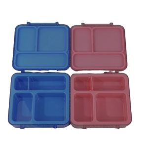New Chất lượng cao cung cấp trường học bóng ABS Hộp Ăn Trưa 1010ml sinh viên Bento hộp lưu trữ với 4 bộ phận bị rò rỉ bằng chứng nắp nhựa - Product Image 1