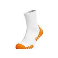 Chaussettes de sport respirantes à compression plantaire, avec coussin épais en tissu éponge, couleur contrastante, anti-humidité, pour la course et le basketball