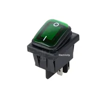Interrupteur d'alimentation à bascule étanche intégré 12V/24V/220V KCD4 quatre broches deux positions avec composants électroniques légers