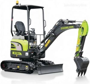 Miniexcavadora ZOOMLION de 1.8 Toneladas, Excavadora Hidráulica de Orugas ZE18GU con Tubería de Trituración y Accesorios en Stock para la Venta - Product Image 1