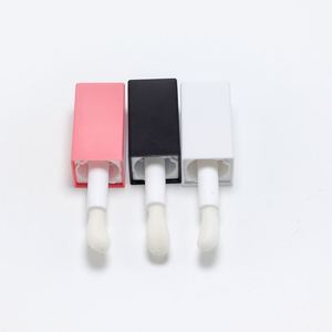 Tube de brillant à lèvres vide 5 ml avec grand applicateur, pour gloss et huile à lèvres, disponible en rose, blanc, noir, avec applicateur épais - Product Image 4