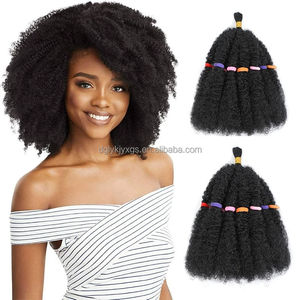 <span class=keywords><strong>Hot</strong></span> <span class=keywords><strong>Sale</strong></span> Afro <span class=keywords><strong>Kinky</strong></span> Hair Bulk Extensions Eenvoudig Gehaakte Vlechten Voorgespannen Vlechten Groothandel Expressie Vlecht Gehaakt Haar - Product Image 2