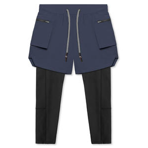 Pantalons de sport pour hommes, légers, taille mi-haute, 2 en 1, vente en gros - Product Image 5