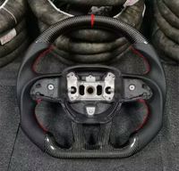 Volant personnalisé pour Dodge Charger Challenger SRT, accessoires de voiture en fibre de carbone de haute qualité, volant de voiture sport