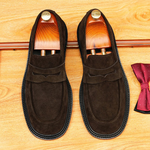 Zapatos Formales de Negocios para Hombre de Alta Calidad, Nuevos, con Suela Gruesa, Punta Redonda, Diseño de Parches, con Cordones, Transpirables, Casuales, para Boda - Product Image 2