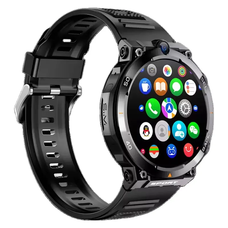 OEM 800Mah กันน้ําวิดีโอสมาร์ทนาฬิกา 2 + 16GB H10 GPS 4G SmartWatchพร้อมซิมการ์ด NFC Social Appกล้องสําหรับIPhone Android