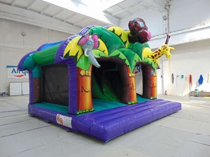 Niños <span class=keywords><strong>inflables</strong></span> Play 'n' Slide Jungle Kingdom Bouncer usado comercial inflable gorilas Castillo <span class=keywords><strong>de</strong></span> salto inflable para la venta - Product Image 3
