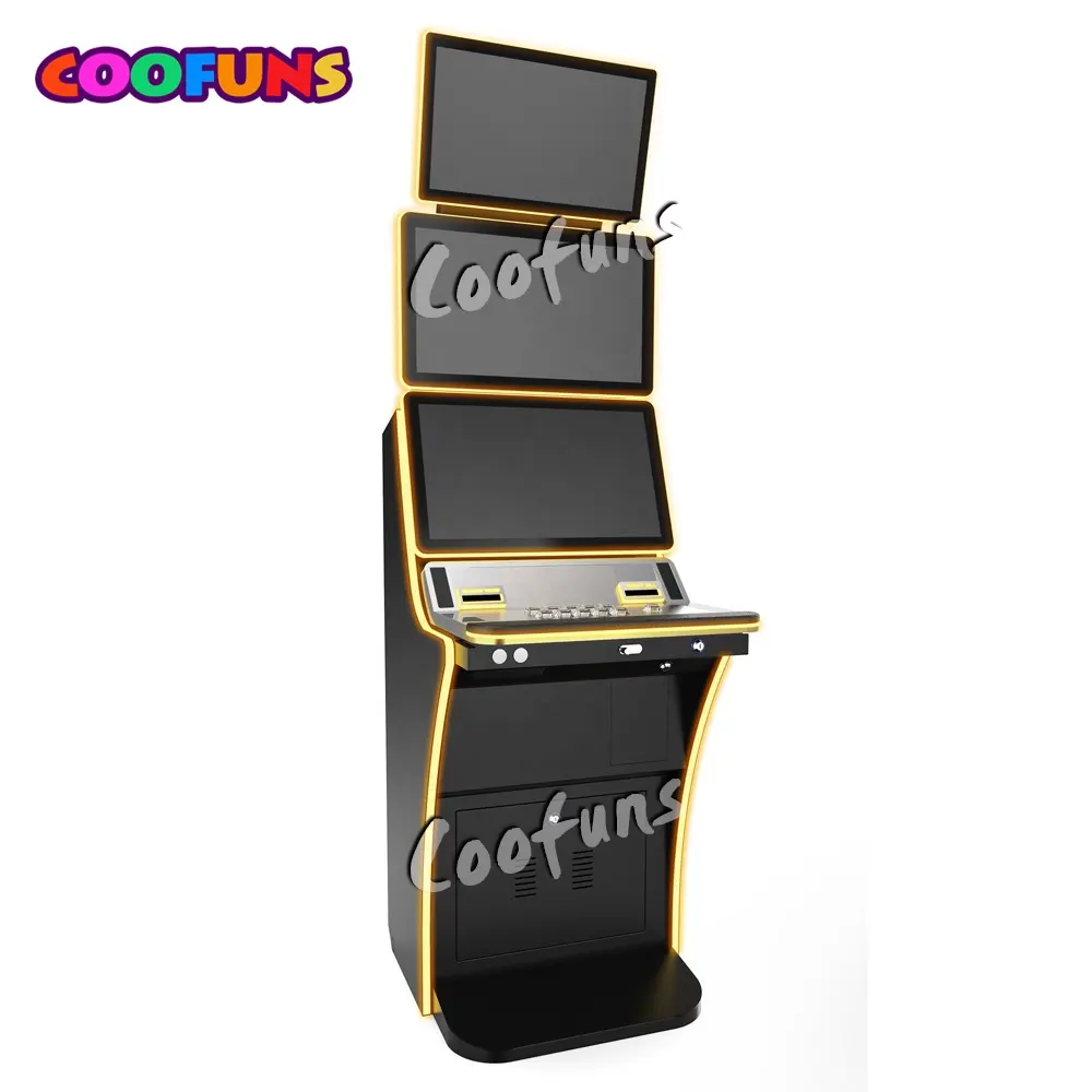 Coofuns Hoge Kwaliteit 27 Inches Triple Screen Slot Gaming Kast Metalen Voor Verkoop