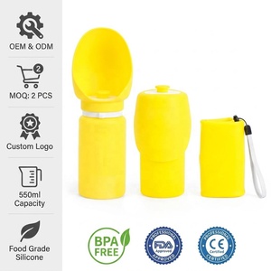 Taza Plegable para Perros con Gran Recipiente de Silicona, Botella de Agua Portátil para Viajes, Dispensador Multicolor para Cachorros - Product Image 1