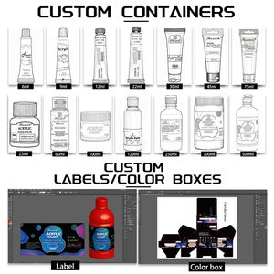 Panwenbo 24 colores 75ml colorido medio <span class=keywords><strong>pintura</strong></span> artista profesional <span class=keywords><strong>pintura</strong></span> acrílica juego para lienzo papel vidrio y piedra <span class=keywords><strong>pintura</strong></span> OEM - Product Image 6