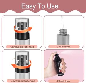 Empty Eco Friendly 100ml 120ml 150ml Cosmetic White Transparent PET <b>Plastic</b> Fine Mist Pump <b>Spray</b> <b>Bottle</b> with Screen Printing - Product Image 3