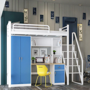 Nguồn Nhà Sản Xuất Đôi Trong Đầy Đủ Giường Tầng Sắt Thép Vua Giường Khung Giường Tầng Cho Người Lớn Với Cầu Thang - Product Image 4