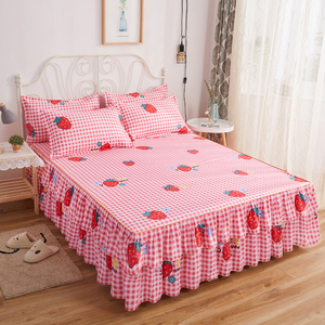 프린트 침구세트 3종 퀸 킹 사이즈 플랫시트 스커트형 침대커버 - Product Image 4