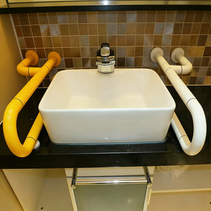 Barra de apoyo para baño, capacidad de carga de 200 kg, acero inoxidable, ABS, pasamanos de seguridad antideslizante para personas mayores y discapacitadas - Product Image 1
