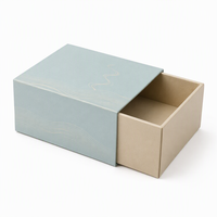 Boîte à tiroir rigide en kraft bleu avec logo personnalisé, boîte d'emballage pour tasse à thé en céramique, boîte pour tasse à café, ensemble cadeau de vaisselle à thé