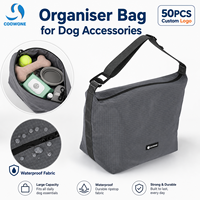 Sac Organisateur Bandoulière Personnalisé pour Accessoires Canins, Pochette de Rangement Étanche en Nylon Ripstop avec Crochet à Libération Rapide pour Fournitures pour Animaux de Compagnie