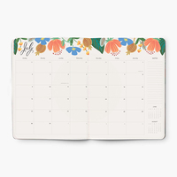 Agenda de planification mensuel 2023 avec impression florale personnalisée, couture, carnet de notes