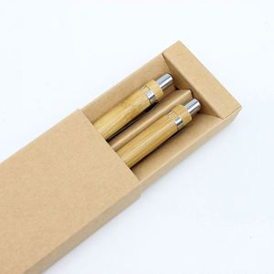 Stylos écologiques personnalisés, promotionnels, en bois, avec logo personnalisé, stylet en bambou avec étui, coffret cadeau - Product Image 6