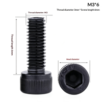 Kit de vis à tête hexagonale M3 et d'écrous de blocage avec clé hexagonale M3 pour cadre de drone agricole de protection des plantes, quadricoptère RC