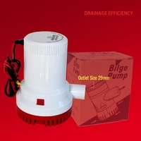 Pompe submersible 12V 24V CC pour eaux usées 1500GPH 2000GPH, pompe de cale marine pour eau salée pour bateaux et l'industrie automobile
