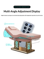 Table de massage électrique pour salons - Table de massage minimaliste moderne avec réglage électrique de la hauteur, fonctions de massage, latex de qualité supérieure