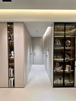 Meuble de salon moderne en bois écologique multifonctionnel - Unités de rangement et de présentation murales pour téléviseur, design panneau, pour usage hôtelier