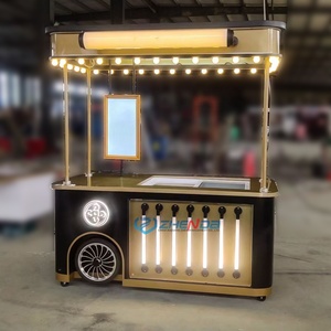 Commercial Street Mini Mobile 4-Wheel Fast Food Truck White <b>Small</b> Stainless Steel Hotdog <b>Ice</b> Cream Full KitchenCommercial Street - Product Image 2
