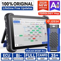 Herramienta de Diagnóstico Automotriz Bidireccional MUCAR 892BT PRO con Codificación de ECU de Sistema Completo, Mapeo de Topología y Escáner J2534 Pass-Thru