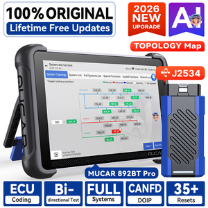 Outil de diagnostic automobile bidirectionnel MUCAR 892BT PRO avec codage ECU complet, cartographie topologique et scanner J2534 Pass-Thru - Product Image 6
