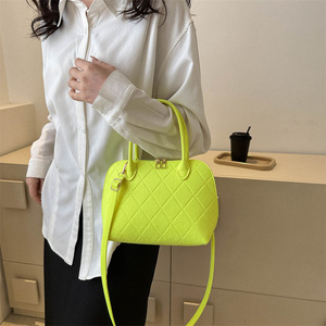 Automne et hiver nouvelle mode simple sac à bandoulière décontracté sac à bandoulière en feutre rhombique - Product Image 6