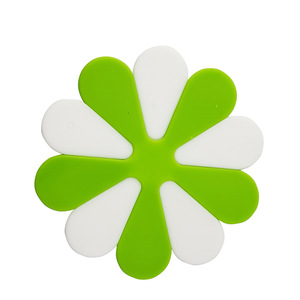 Set de table en silicone Hyungyong motif floral vert et blanc, isolant thermique pour usage domestique - Product Image 1