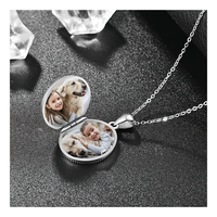 Offre Spéciale de haute qualité S925 en argent Sterling rétro Animal chien Photo médaillon pendentif collier