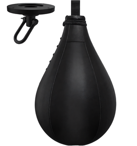 Sac de vitesse de boxe en cuir avec logo personnalisé, forme poire, gonflable, pour entraînement MMA, Muay Thai, gym et fitness - Product Image 1