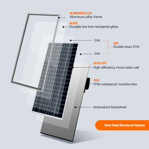Srsolar ประสิทธิภาพสูง 22.8% <span class=keywords><strong>IEC</strong></span> <span class=keywords><strong>61215</strong></span> 500W แผงเซลล์แสงอาทิตย์โมโน 550W HJT MBB แผงเซลล์แสงอาทิตย์ Monocrystalline จีน - Product Image 4